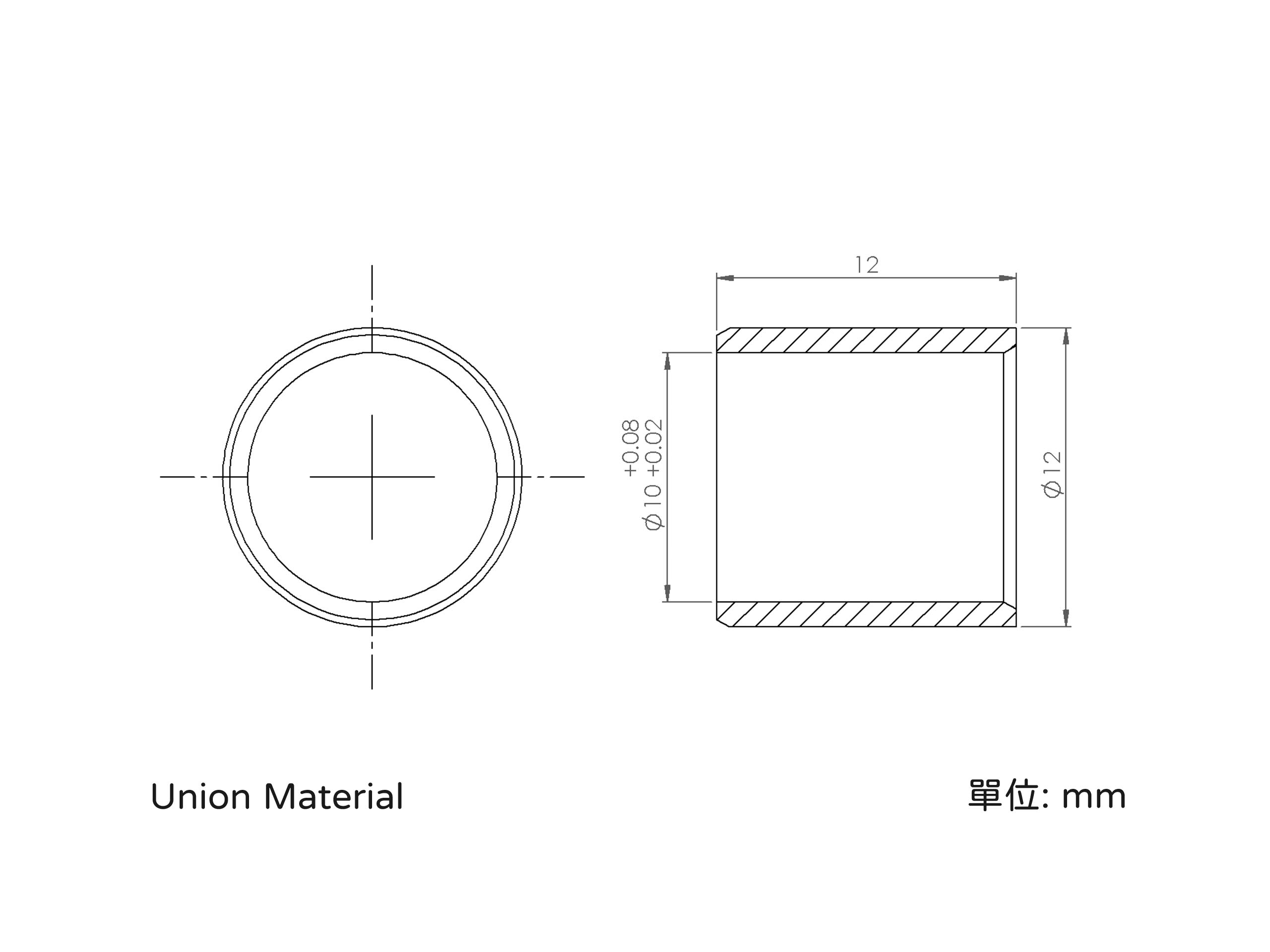 Dimensions - Self-lubricating bushing - DBH10121203 - 904B1
