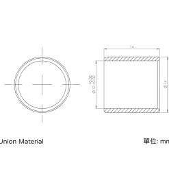 Dimensions - Self-lubricating bushing - DBH12141401 - 904B1