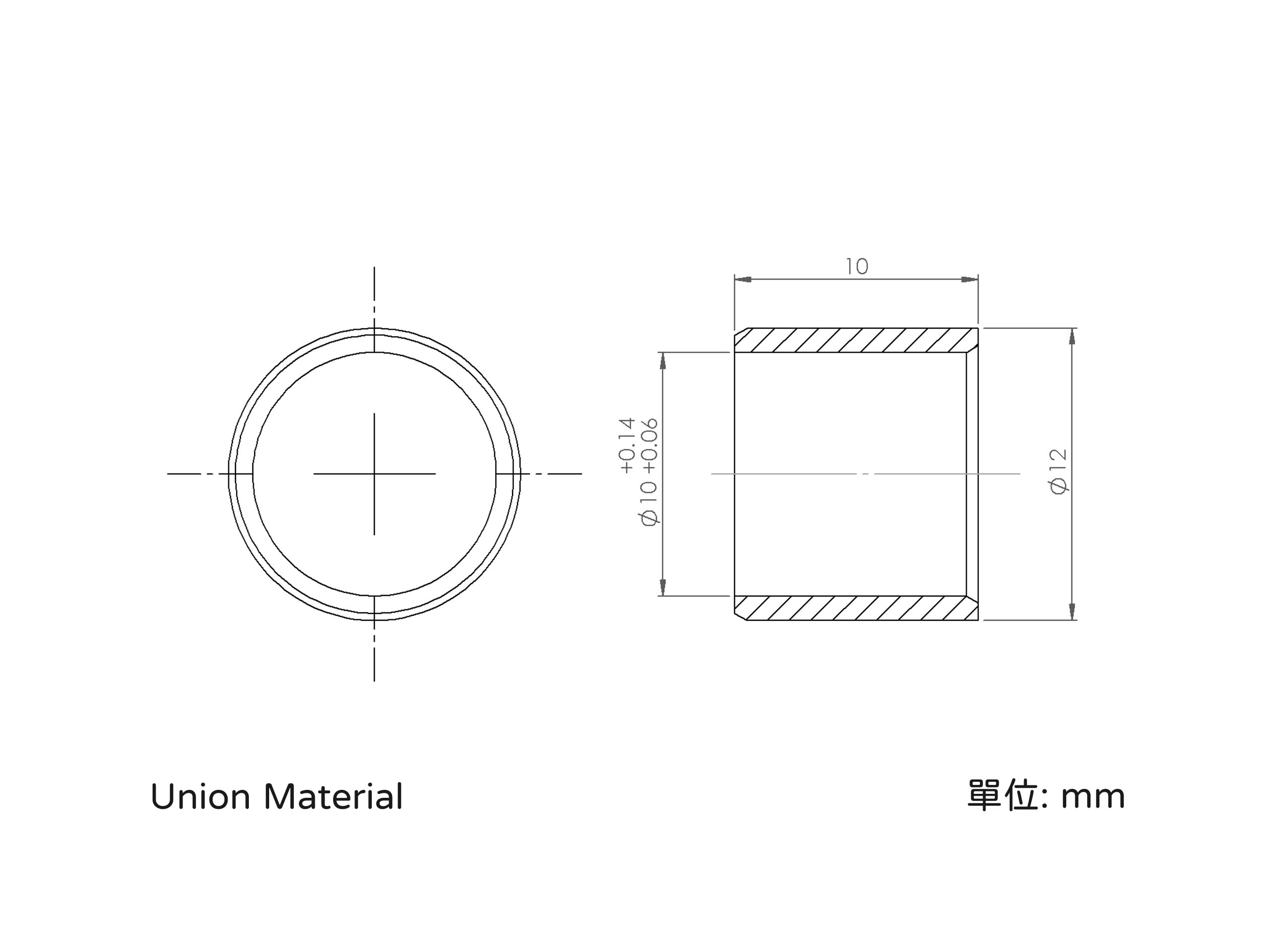 Dimensions - Self-lubricating bushing - DBH10121003 - 904B3