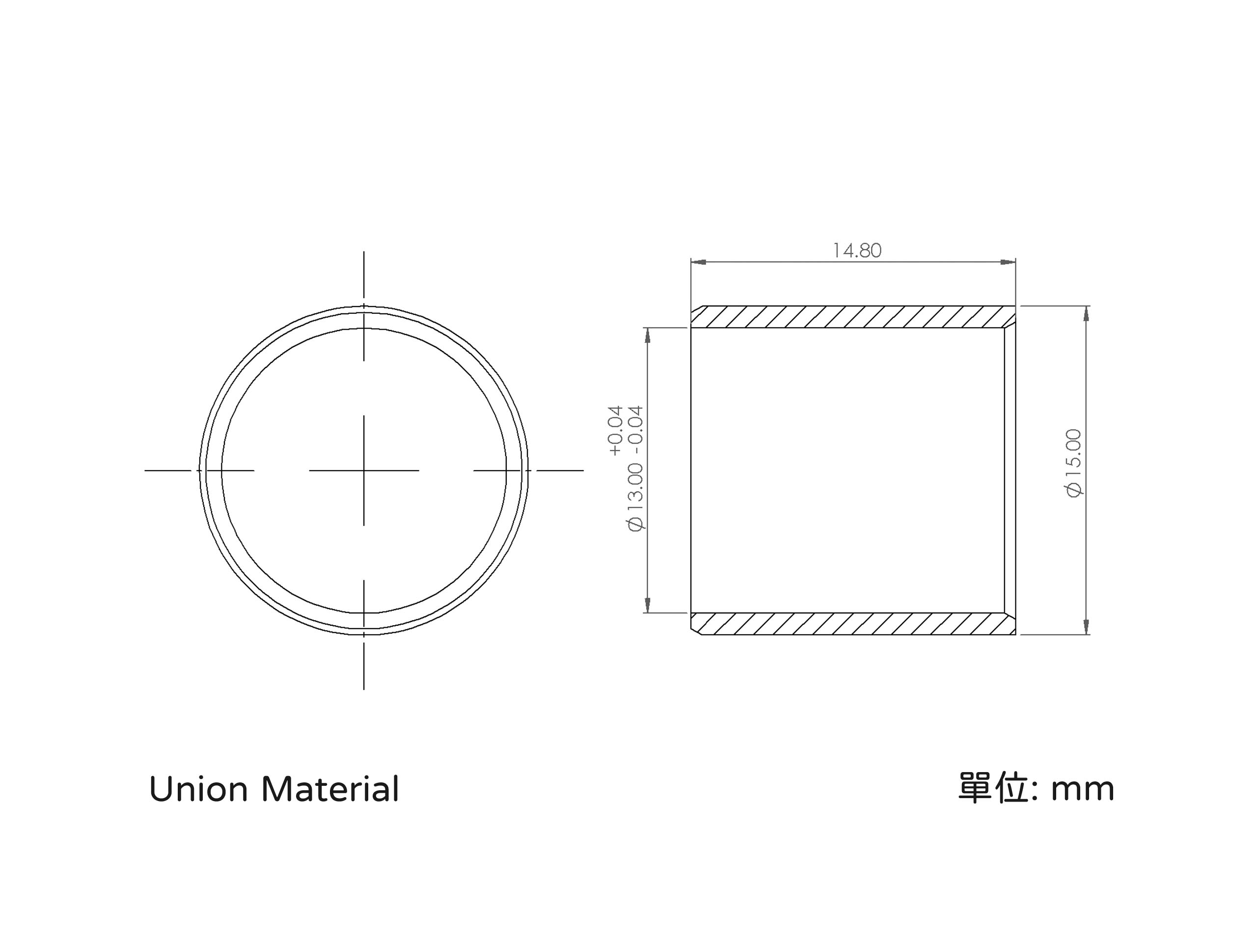 Dimensions - Self-lubricating bushings - DBH13151501-6TY2